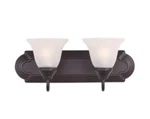 Two Light Bath Vanity, Oil Rubbed Bronze By Maxim From The Essentials Collection. Fixed Price $42.00.