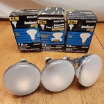 3-BULB Pack Lot Philips Indoor Flood Light Frost Silicone Coated 75W BR30 120V. Fixed Price $44.10.