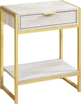 Beige Accent End Table & Night Stand - Stylish Functional Design. Fixed Price $173.99.