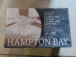 Hampton Bay 3-LIGHT White Ceiling Fan Shades Led Kit, #1005 027 902. Fixed Price $29.00.