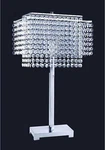 Clear Silver Elegant Circular Artificial Crystals Strings Table Lamp 28"H. Fixed Price $68.96.