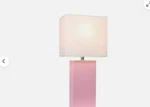 Elegant Designs LT1053-PNK Modern Leather Table Lamp With Usb And White Fabric. Fixed Price $19.99.