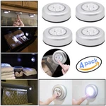 4 Pcs 3 Led Touch Push On/off Self-stick Click Battery Operated. Fixed Price $8.44.