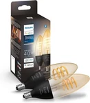 Philips Hue 40W White Ambiance Filament Led Smart Candle-shaped Bulb Pack Of 2. Fixed Price $54.99.
