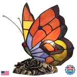 Bieye L10038 Butterfly Tiffany Style Stained Glass Accent Table Lamp Night. Fixed Price $81.44.