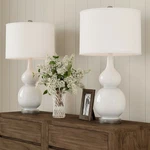 Piece Matching Ceramic Acrylic Elegant Table Lamps Living Bedroom 26. Fixed Price $104.99.