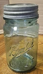 Ball Perfect Mason Jar Pint Size With Zinc Ring Glass Vintage #4. Fixed Price $15.00.