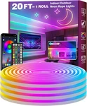 Fbz 20FT Led Rope Lights, Flexible Neon Control With App/remote, Multiple. Fixed Price $23.99.