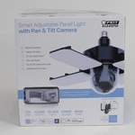 Feit Smart Adjustable Panel Light W/ & Tilt Camera Adu/cam/pan/wifi/led. Fixed Price $55.00.
