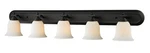 Z-lite 703-5V-MB Lagoon Five Vanity Light, Steel Frame, Matte Black Finish. Fixed Price $127.80.