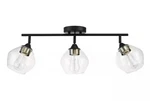 Globe Electric 59619 Harrow 24.8 3-LIGHT Matte Black Track Light, Clear Glass. Fixed Price $69.99.
