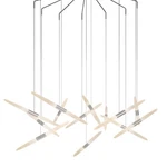 Sonneman 2896-J20 Ballet 46"W 13 Light Chandelier Silver. Fixed Price $6920.00.