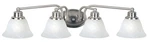 Maxim 2689MRSN Malaga 4 Bathroom Vanity Light-satin Nickel. Fixed Price $108.00.