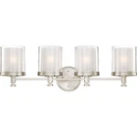 Nuvo Decker Light Vanity Fixture W/ Clear & Frosted Glass 60-4644. Fixed Price $268.00.