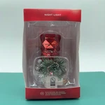 Nicholas Square Christmas Lantern Night Light Red Glitter Plug-in Nib. Fixed Price $19.54.