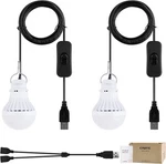 Onite Usb Led Bulb, Emergency Backup Lighting For 2-PACK, White. Fixed Price $26.05.