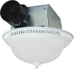 Quiet 70-CFM Decorative Round Bath Fan With Light White Finish. Fixed Price $163.99.
