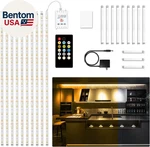 Under Cabinet Lighting Kit, 10 Pcs Led Strip Lights With Remote, Dimmable. Fixed Price $50.57.