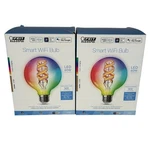 2 Pack Feit Electric Smart Wifi Led G30 Bulb Color Changing 60W Replacement 6W. Fixed Price $26.16.