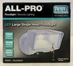 White All-pro FSL2030LW Led Large Single-head Security Flood Light 1900 Lumens. Fixed Price $24.95.