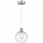Access Lighting Port Nine Burgundy Led Pendant - Brushed Steel Clear Glass .... Fixed Price $125.53.