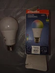 Sylvania Color Changing Led A19 Rgbw Bulb 800 Lumens 9W Opal 15,000HRS. Fixed Price $13.99.