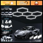 Super Bright 168W Hexagon Led Garage Light, Dimmable 16800LM, Ideal For Shop, Gy. Fixed Price $171.99.