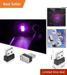 Universal Usb Led Night Light Set - Enhance Your Car's Interior Ambiance. Fixed Price $5.99.