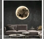 Modern Round Wall Lamp 50CM Black Led Warm Light Metal Acrylic Indoor. Fixed Price $210.00.