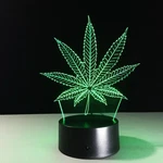3D Illusion Bulbing Weed Lamp Acrylic Night Light Micro Usb Table Desk. Fixed Price $15.00.