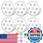 Onumii Rechargeable Under Cabinet Lighting 6 Pack Wireless Led Puck Lights. Fixed Price $70.38.