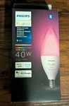 Philips Hue White Color Ambiance 40W E12 Smart Led Candle Bulb - New. Fixed Price $35.00.