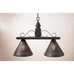 Primitive Wellington Kitchen Island Pendant Light Black With Punched Tin Shade. Fixed Price $395.00.