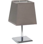*two Pack* Mini Chrome Table Lamp With Elegant Square Empire Fabric Shade. Fixed Price $17.99.