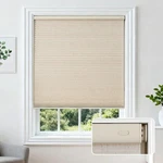 Joydeco No Drill Linen Cream Cordless Cellular Shades 24X64 Light #R018. Fixed Price $34.64.