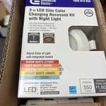 Comm. Electric Led Color Changing Recessed Kit W/ Night Light 1005613655. Fixed Price $55.00.