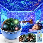 Blue Kids Night Light Projector Remote Timer 360 Rotation Lamp Lullaby Toy. Fixed Price $27.14.