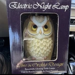 Ibis & Orchid Design Hoot Owl Night Light Beige Yellow White 55028 Bonded Marble. Fixed Price $18.00.