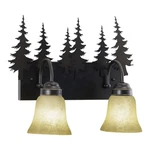 Yosemite 2-LIGHT Bathroom Rustic Style 13.75 Inches Tall And 16.75. Fixed Price $188.99.
