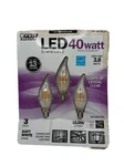 Feit Electric Chandelier Bulbs Clear 3.8 Watts (replaces 40W) (3-PACK). Fixed Price $19.99.