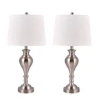 Cory Martin 27 In. Brushed Steel Table Lamp With Usb Port (2-PACK) By Fangio Lig. Fixed Price $119.99.
