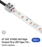 Kichler Led 24 Volt High Output Tape Light 6T 2700K 100FT. Fixed Price $1000.00.