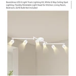 Boostarea Track Lighting Kit Dimmable Rotatable 6 Ceiling Spot White. Fixed Price $55.99.