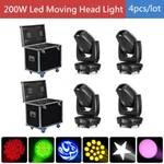 4PCS/FLY Case Prisms 200W Led Moving Head DMX512 Stage Gobo Beam Lights. Fixed Price $2620.00.