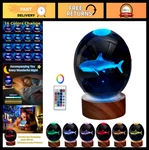3D Crystal Shark Lamp - Lifelike Led Night Light, 16 Color Changing, Dimmable Re. Fixed Price $26.99.