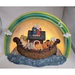 Vintage 90S Noahs Ark Night Light Kids Room Multicolor Rainbow Resin Accent Lamp. Fixed Price $45.99.