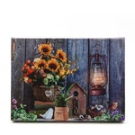 Sunflowers With Lantern Led Up Lighted Canvas Wall Or Tabletop Picture Art. Fixed Price $21.99.