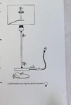 Simple Designs LT2040-WHT Stick Fabric Shade Table Lamp Brushed Nickel White. Fixed Price $53.09.