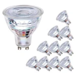 10-PACK GU10 Bulbs 5.5W Dimmable Daylight 5000K Full Glass Recessed Track.. Fixed Price $18.99.