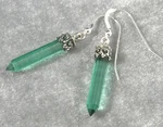 Aura Quartz Point Faceted Crystal Earrings .925 Sterling Silver. Fixed Price $23.50.